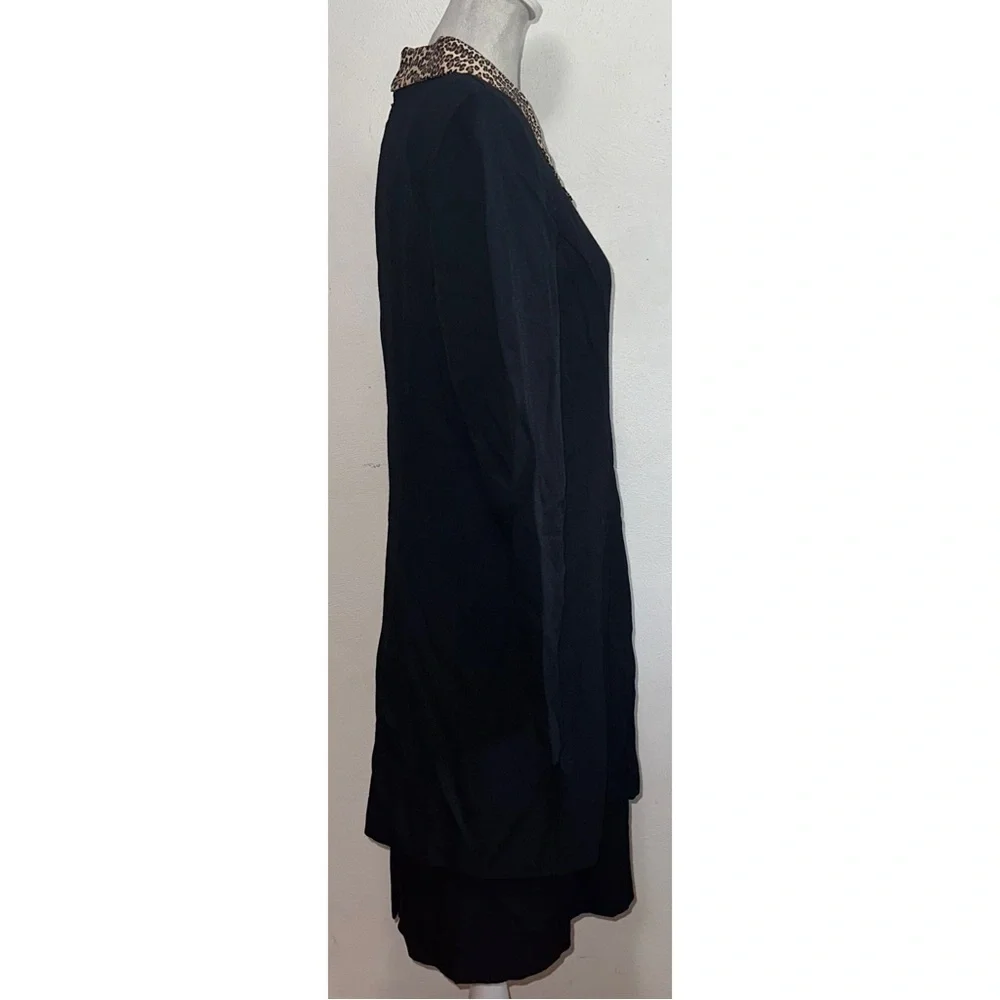 Vintage NWT Union Made Leopard Print Trim Dress - Picture 7 of 12
